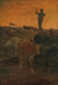 Calling the Cows Home, ca. 1872. Creator: Jean Francois Millet.