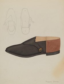 Man's Shoes, c. 1936. Creator: Roberta Spicer.