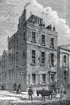 Sir Isaac Newton's house on the corner of Orange and St Martin's Streets, London, c1880. Artist: Unknown
