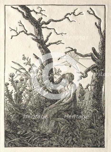 The Woman with the Spider Web between Bare Trees, 1803. Creator: Caspar David Friedrich (German, 1774-1840).