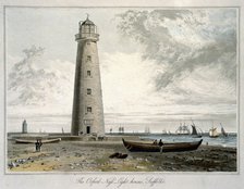 'The Orford Ness Lighthouses, Suffolk', 1822. Artist: William Daniell