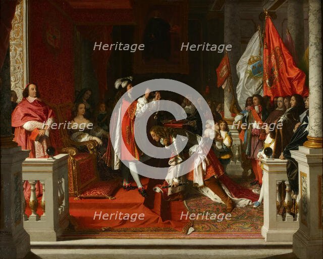 Marshal Berwick receiving from the King Philip V of Spain the Order of the Golden Fleece. Creator: Ingres, Jean Auguste Dominique (1780-1867).
