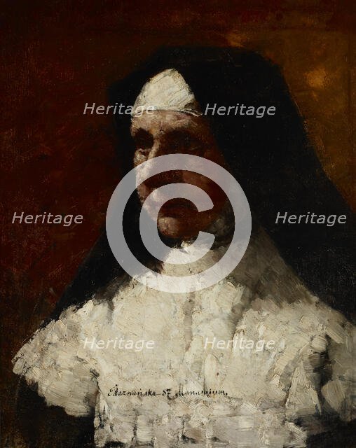 Study of a Nun, 1887. Creator: Olga Boznanska.