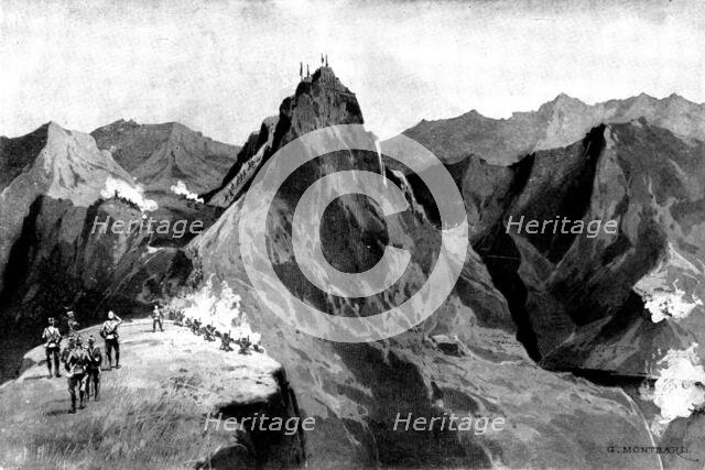 The Indian Frontier Rising: attack on Tangi Pass by the...Malakand Field Force, January 7, 1898. Creator: Unknown.