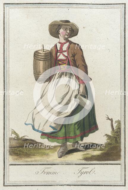 Costumes de Différents Pays, 'Femme du Tyrol', c1797. Creator: Jacques Grasset de Saint-Sauveur.