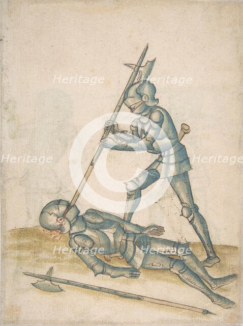 Drawings Showing Combat on Foot (Champ Clos), 16th century. Creator: Unknown.
