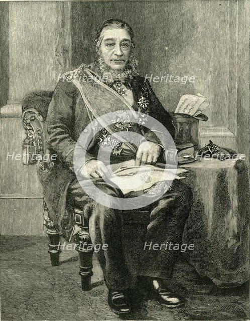 'Mr. Kruger's Portrait, Hung in the Raad-Saal at Pretoria', c1900. Creator: Unknown.