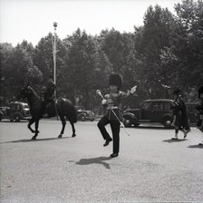 Guards on the march, London, c1955. Creator: Arthur Charles Kirby Ware.