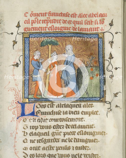 Miniature from a manuscript of the Roman de la Rose by Guillaume de Lorris and Jean de Meun, ca 1365. Artist: Master of the Rose novels (active Second Half of 14th cen.)