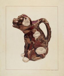 Dog Pitcher, c. 1938. Creator: Ernest A Towers Jr.