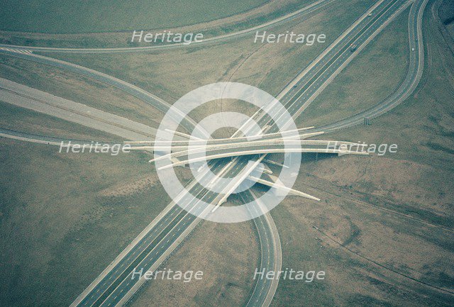 Almondsbury Interchange motorway junction, Bristol, 1970. Artist: Jim Hancock.