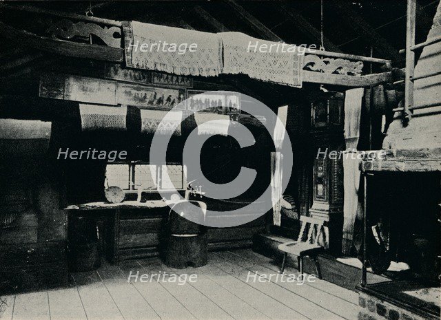 'Interior From Mora, Skansen Open Air Museum, Stockholm', 1925. Artist: Unknown.