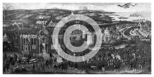 The Field Of The Cloth Of Gold, 1520, (1896).Artist: James Basire I