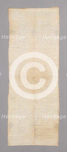 Bedcover (Unfinished in Three Sections), France, 18th century. Creator: Unknown.