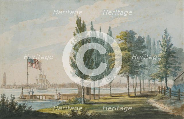 Philadelphia from across the Delaware River, 1811-ca. 1813. Creator: Pavel Petrovic Svin'in.