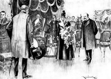 The Unveiling by the Princess of Wales of a portrait of Lord Colville of Culross..., 1898. Creator: Unknown.