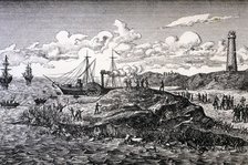 Revolution of 1868, shipment in Orotava (Canary Islands), in the Vapor Buenaventura of the Genera…