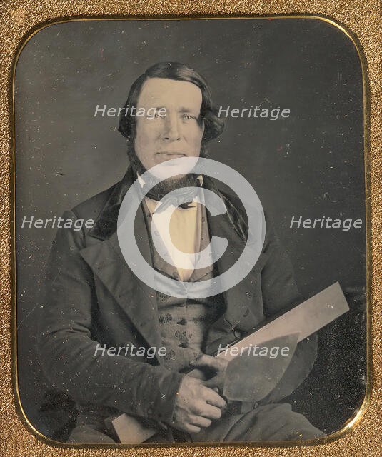 Mason Holding a Trowel, 1850s. Creator: Unknown.