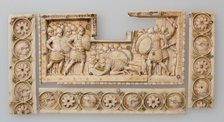 Panel from an Ivory Casket with Scenes of the Story of Joshua, Byzantine, 900-1000. Creator: Unknown.