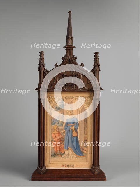 Saint Elizabeth of Thuringia Giving Alms, 1833. Creator: Karl Ballenberger.