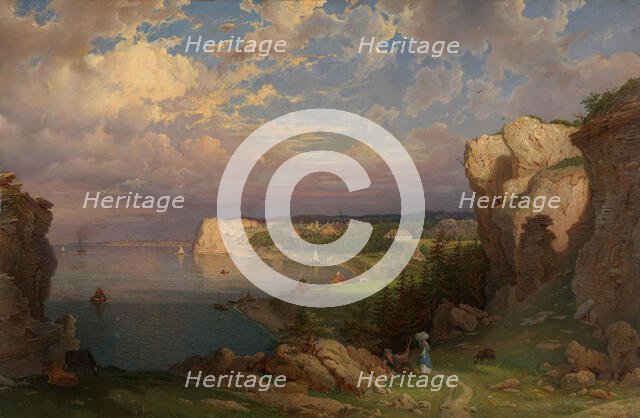 View from Hogklint towards Visby, 1869. Creator: Johan Kristian Berger.