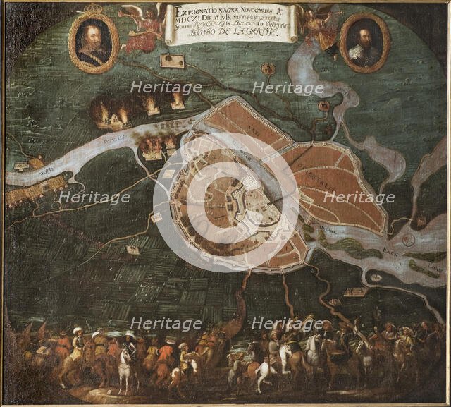 Battle of Novgorod in 1611. Creator: Johan Hammer.