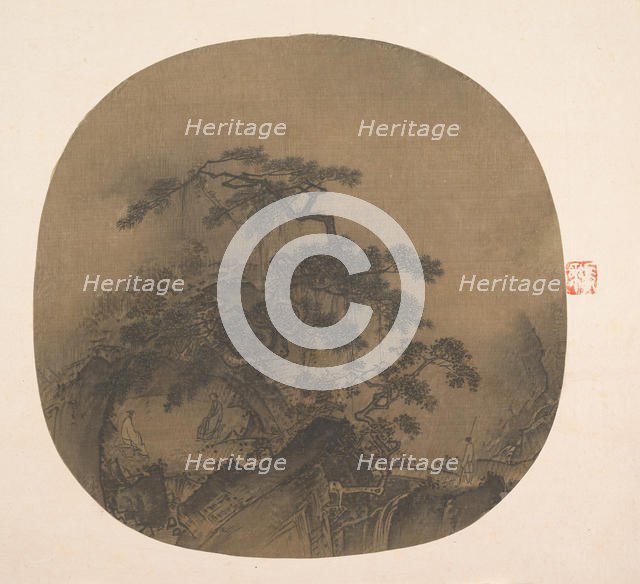 Conversation in a Cave, 13th century. Creator: After Ma Yuan (Chinese, active ca. 1190-1225).