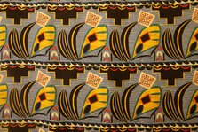 Textile design with American Indian motifs, ca 1923.