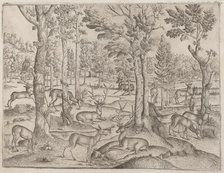 Deer in the Forest, c. 1520. Creator: Unknown.