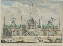 The Chinèa (Festa della Chinea) in Rome, 1753-1759. Creator: Vasi, Giuseppe (1710-1782).