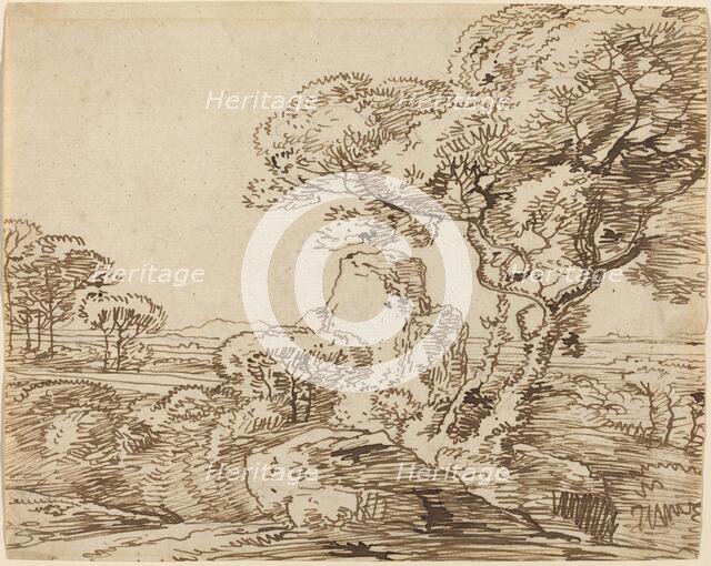 Landscape with Trees and Craggy Rocks. Creator: Franz Kobell.