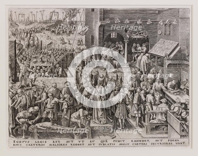 Justice, c. 1560. Creator: Galle, Philipp (Philips) (1537-1612).