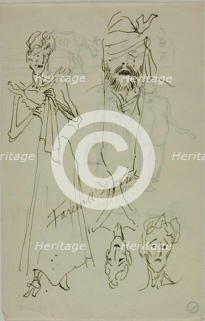 Farewell Zorns (recto); Farewell Deerings (verso), 1880/1920. Creator: Anders Leonard Zorn.