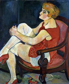 Woman with white stockings, 1924. Creator: Valadon, Suzanne (1865-1938).