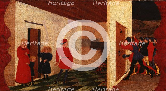 The Miracle of the Desecrated Host (Predella Panel for the church of Corpus Domini in..., 1465-1469. Creator: Uccello, Paolo (1397-1475).