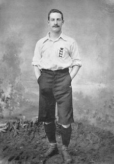Portrait of the West Bromwich footballer, WJ Bassett, 1896.  Creator: John Arthur Draycott.