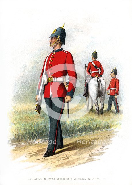1st Battalion (West Melbourne) Victoria Infantry', c1890.Artist: H Bunnett