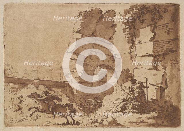 Le Colisée (The Colosseum), in an album containing Recueil de Compositions par Lagren..., 1782-1821. Creator: Jean Jacques Lagrenee.