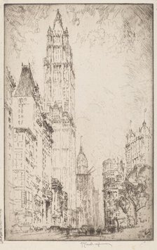 The Woolworth Building, 1915. Creator: Joseph Pennell.