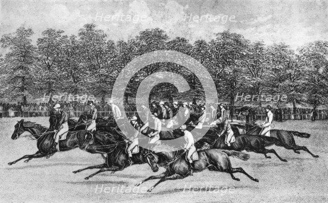 'The Start for the St. Leger, 1851', 1911. Artist: Unknown.
