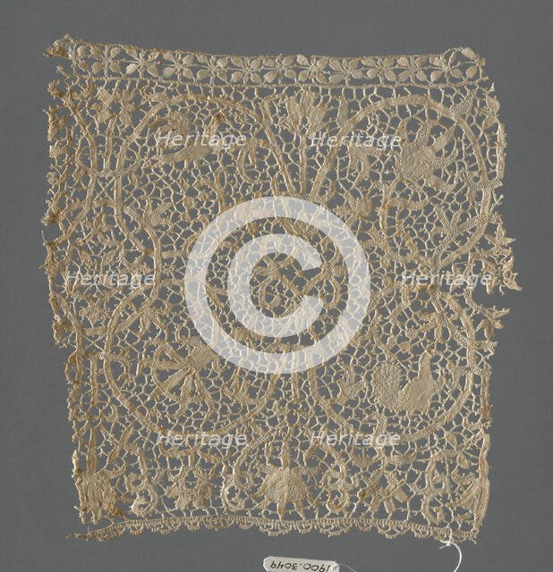 Border (Fragment), Venice, 1625/50. Creator: Unknown.