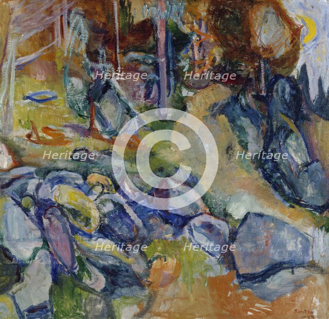 Decorative Landscape, 1909. Creator: Ludvig Karsten.