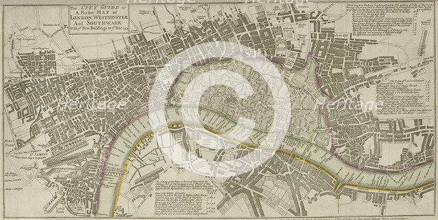 Map of London, 1753. Artist: Anon