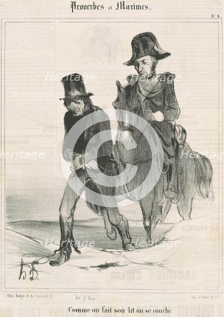 Comme on fait son lit on se couche, 19th century. Creator: Honore Daumier.