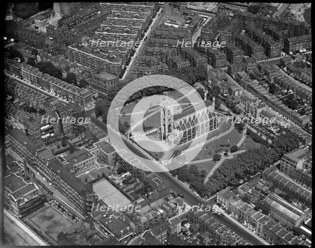 St Luke's Church and Gardens, Chelsea, London, c1930s. Creator: Arthur William Hobart.