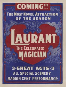 Laurant the Celebrated Magician, c1900. Creator: Unknown.