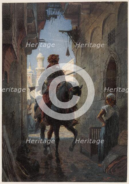 Turkish rider in a city, 1863. Creator: Willem de Famars Testas.