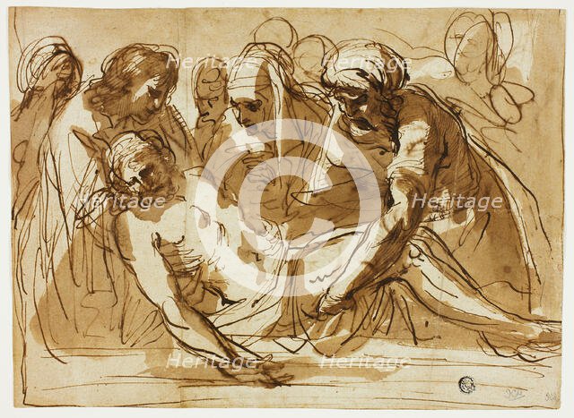 Entombment (recto); Virgin and Child with the Infant John the Baptist (verso), n.d. Creator: Unknown.