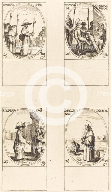 St. Patricia; Sts. Secundus and Alexander; St. Cesarius; St. Augustin. Creator: Jacques Callot.