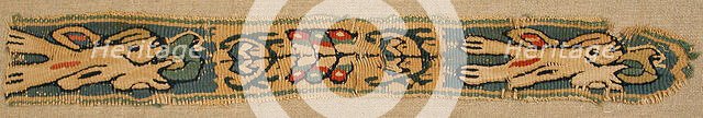 Textile Fragment, Byzantine, 8th-10th century. Creator: Unknown.